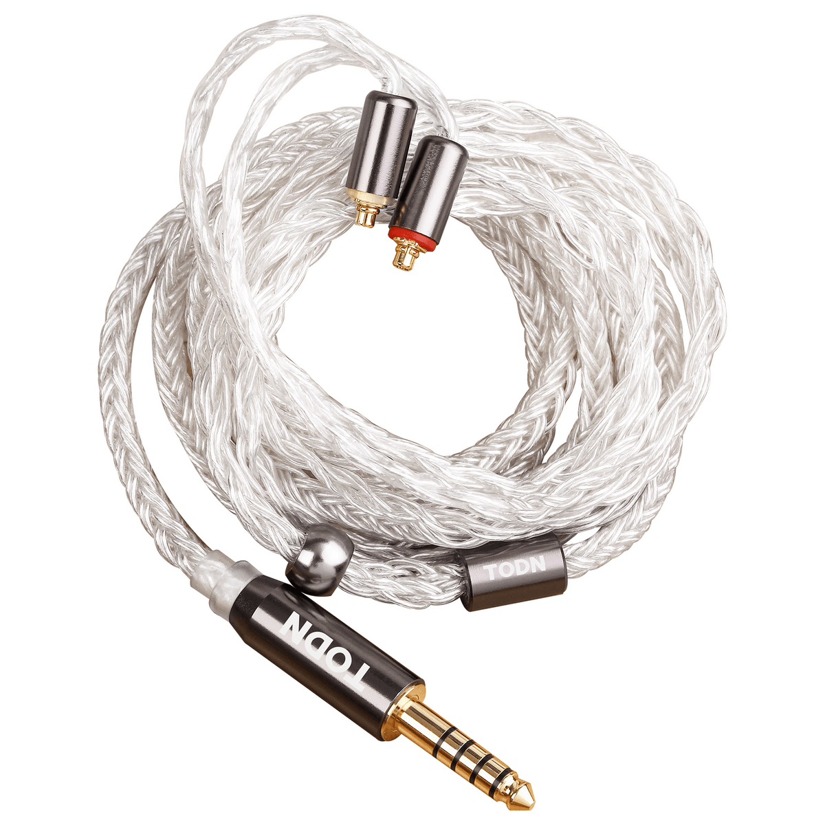 TODN 16-Core Silver-Plated 6N OCC IEM Cable, 224-Strand Litz Braided Audiophile Replacement Cable, 4.4mm Balanced Plug to 0.78mm 2-Pin for In-Ear Monitors