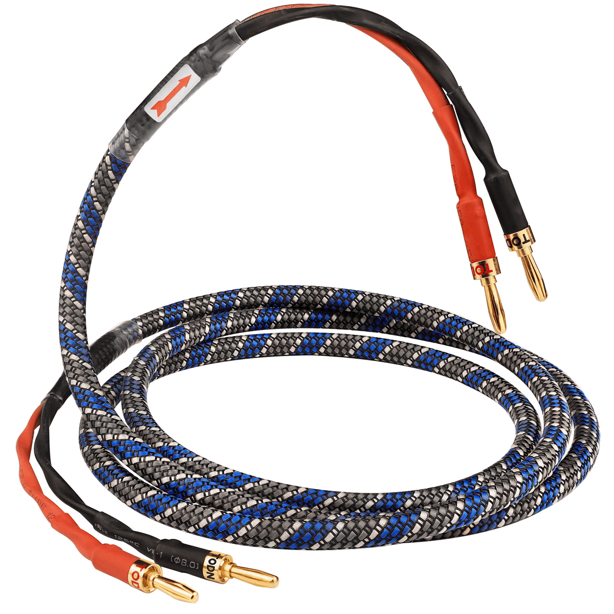 TODN HiFi Speaker Cable with Banana Plugs for Audiophile with OFC, 24K Gold-Plated Banana to Banana Plug