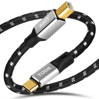 TODN USB 2.0 B to USB C with OFC Core, HiFi USB Printer Cable Audiophile for Phone/Tablet/Laptop to DAC/Sound Card