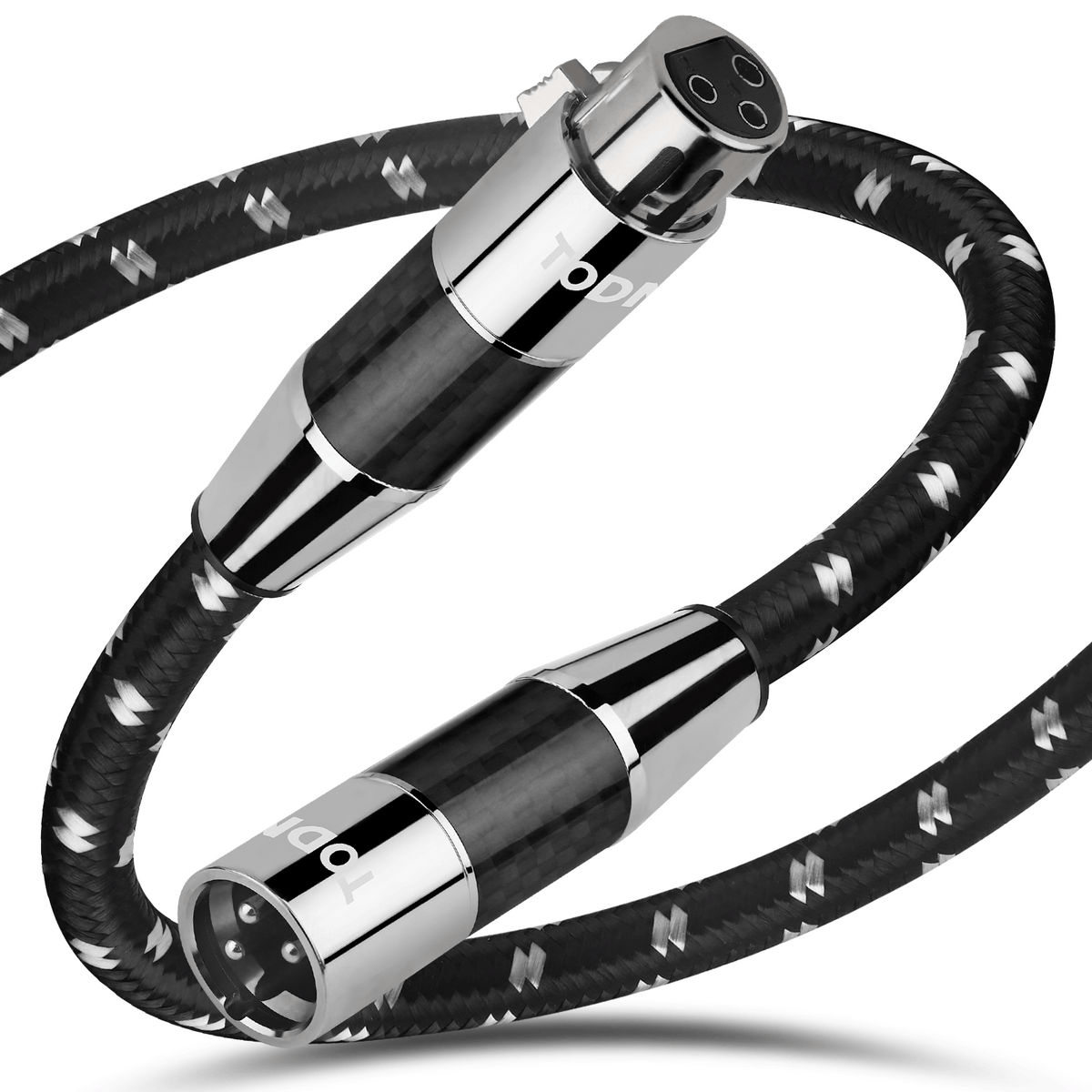TODN Audiophile XLR Balanced Cable, Shielded Microphone Cable for Studio Recording and Live Performances, OFC Core, Male to Female