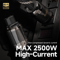TODN Audiophile Audio Power Cable 7 AWG OFC+OCC Cores HiFi Power Cord with Carbon Fiber Shell, 24K Gold Plated US Plug, Φ17.5mm