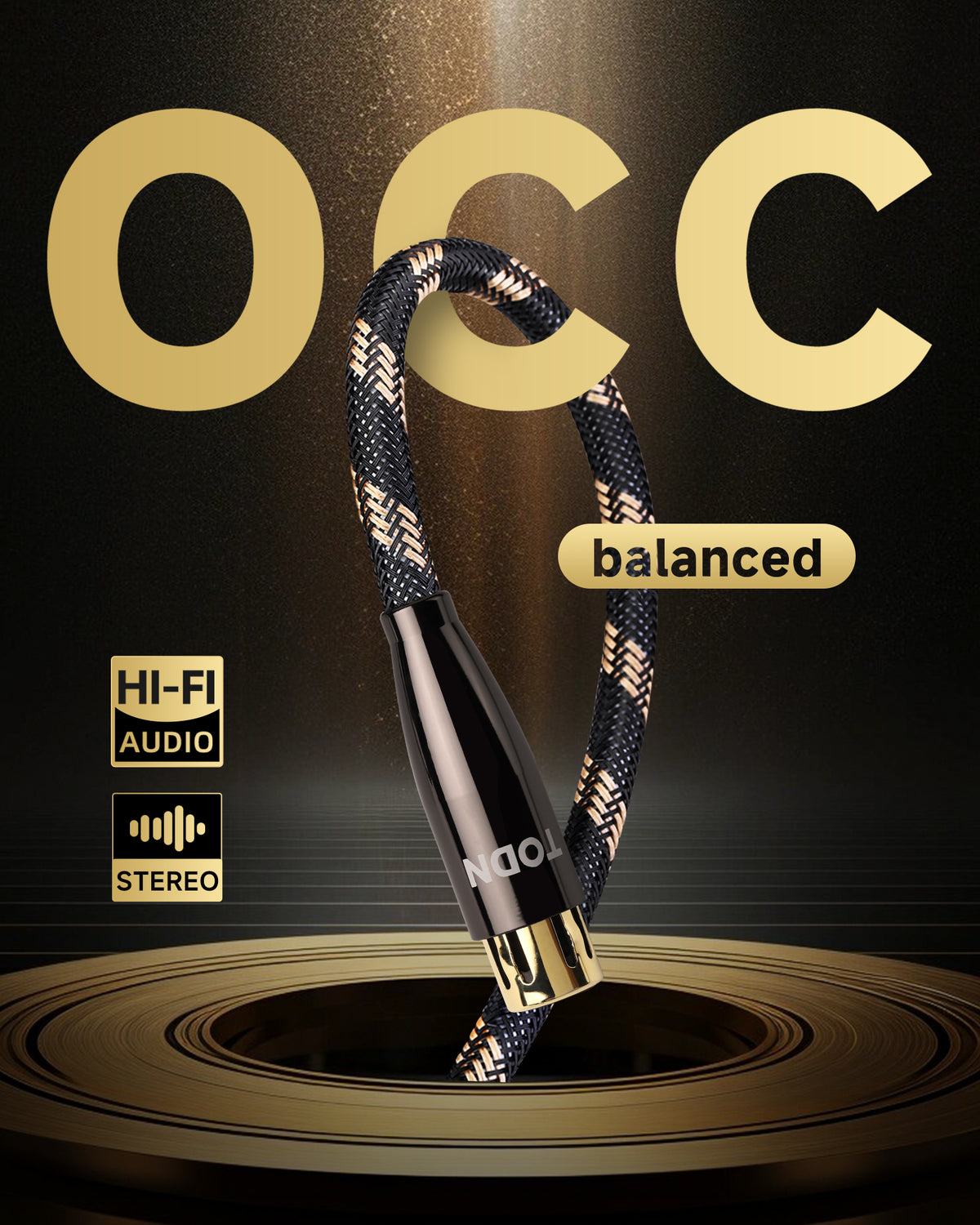 TODN Balanced XLR Mic Cable for Audiophile, OCC-Core, Dual-Shielded XLR Microphone Cord