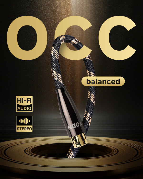 TODN Balanced XLR Mic Cable for Audiophile, OCC-Core, Dual-Shielded XLR Microphone Cord