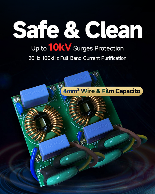 TODN Power Conditioner for Electronic Equipment - Clean up Power/Noise Reduction/Surge Protection/Improved Performance, CE-EMC/LVD Certified - N9000