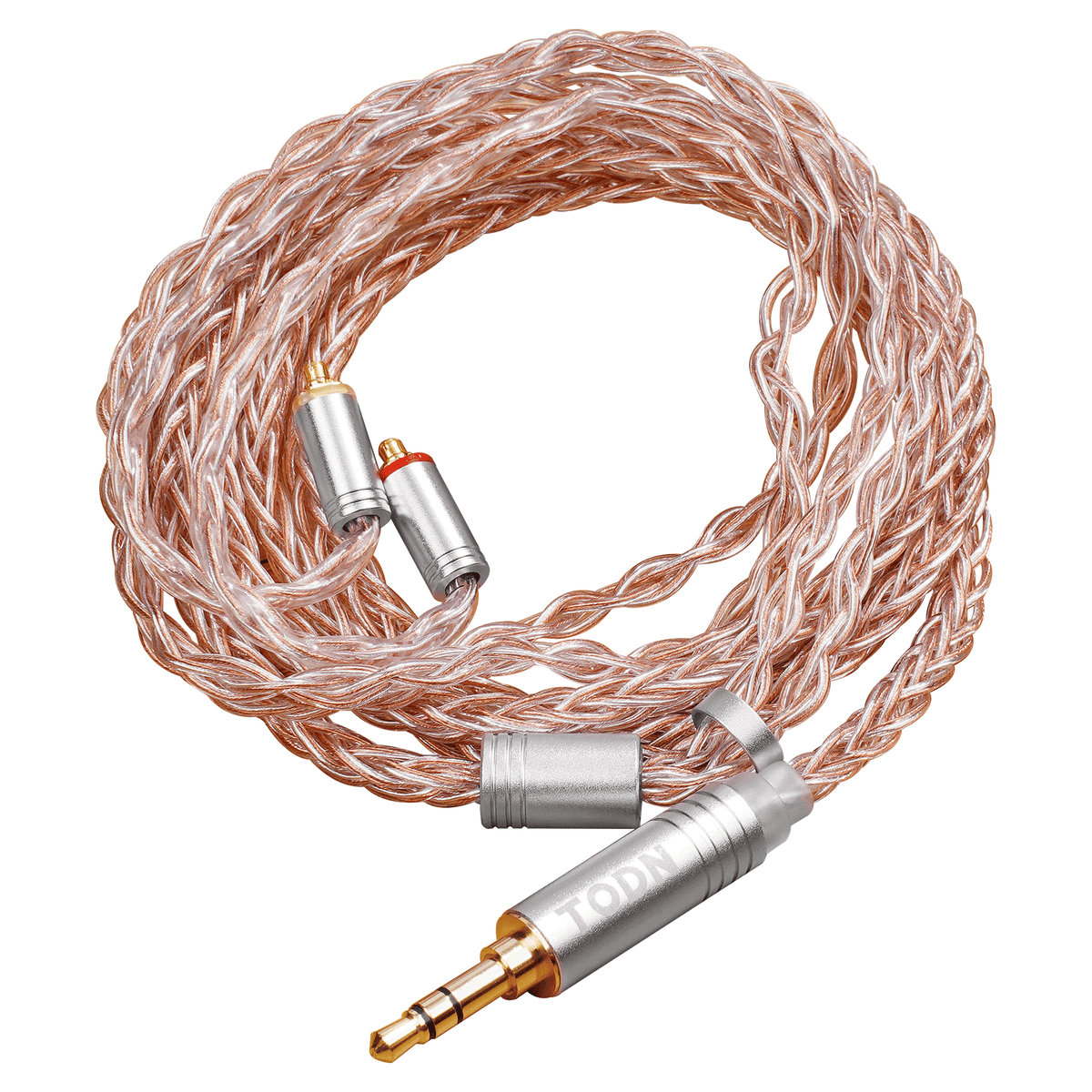 TODN 8-Core Silver-Plated 6N OCC IEM Cable, 224-Strand Litz Braided Audiophile Replacement Cable, 3.5mm Stereo Plug to 0.78mm 2-Pin for In-Ear Monitors, DACs and Headphone Amps