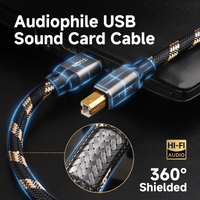 TODN HiFi USB Digital Audio Cable, USB A to B for Audiophile, O-C-C Core, DAC Cable for Computer/Sound Card/Piano/Amps