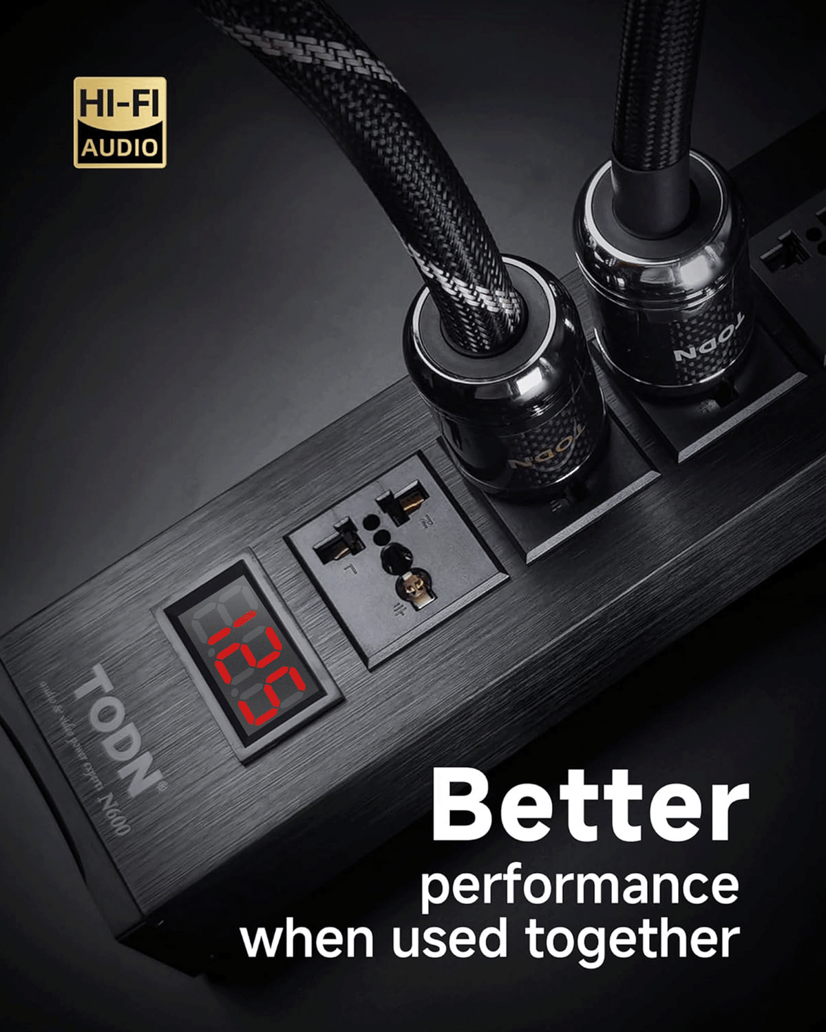 TODN Audio Power Conditioner for Studio - Clean up Power/Noise Reduction/Surge Protection/Improved Performance, CE-EMC/LVD Certified - N600