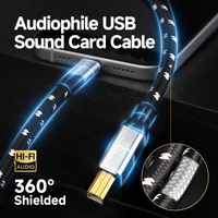 TODN USB 2.0 B to USB C with OFC Core, HiFi USB Printer Cable Audiophile for Phone/Tablet/Laptop to DAC/Sound Card