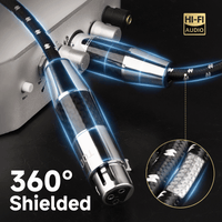 TODN Audiophile XLR Balanced Cable, Shielded Microphone Cable for Studio Recording and Live Performances, OFC Core, Male to Female