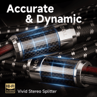 TODN HiFi Speaker Cable with Banana Plug and Spade Plug for Audiophile 7 AWG Silver-Plated O-C-C, Tri-Shielded