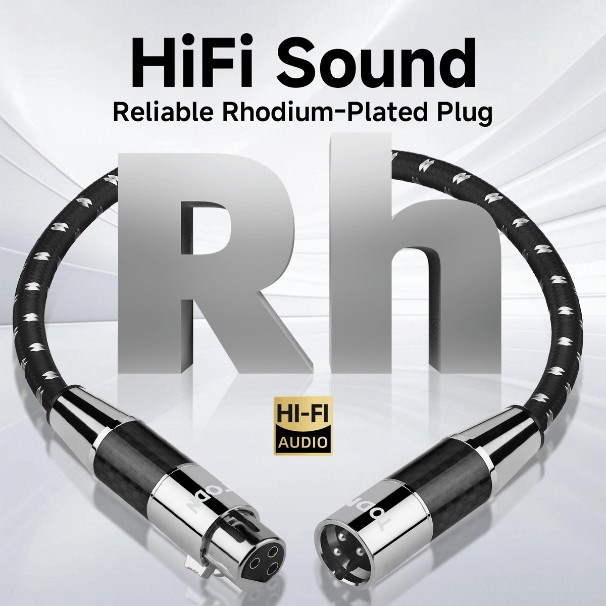 TODN Audiophile XLR Balanced Cable, Shielded Microphone Cable for Studio Recording and Live Performances, OFC Core, Male to Female