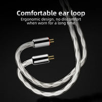 TODN Graphene-Enhanced 8-Core Silver-Plated 6N OCC IEM Cable, 192-Strand Litz Braided Audiophile Replacement Cable, 4.4mm Balanced to 0.78mm 2-Pin for In-Ear Monitors
