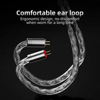 TODN 16-Core Silver-Plated 6N OCC IEM Cable, 224-Strand Litz Braided Audiophile Replacement Cable, 4.4mm Balanced Plug to 0.78mm 2-Pin for In-Ear Monitors