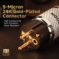 TODN HiFI Power Cable EU/US Series 7N Silver Plated OCC Conductor Audio Power Cable for Power Filters DAC Amplifier Audiophile