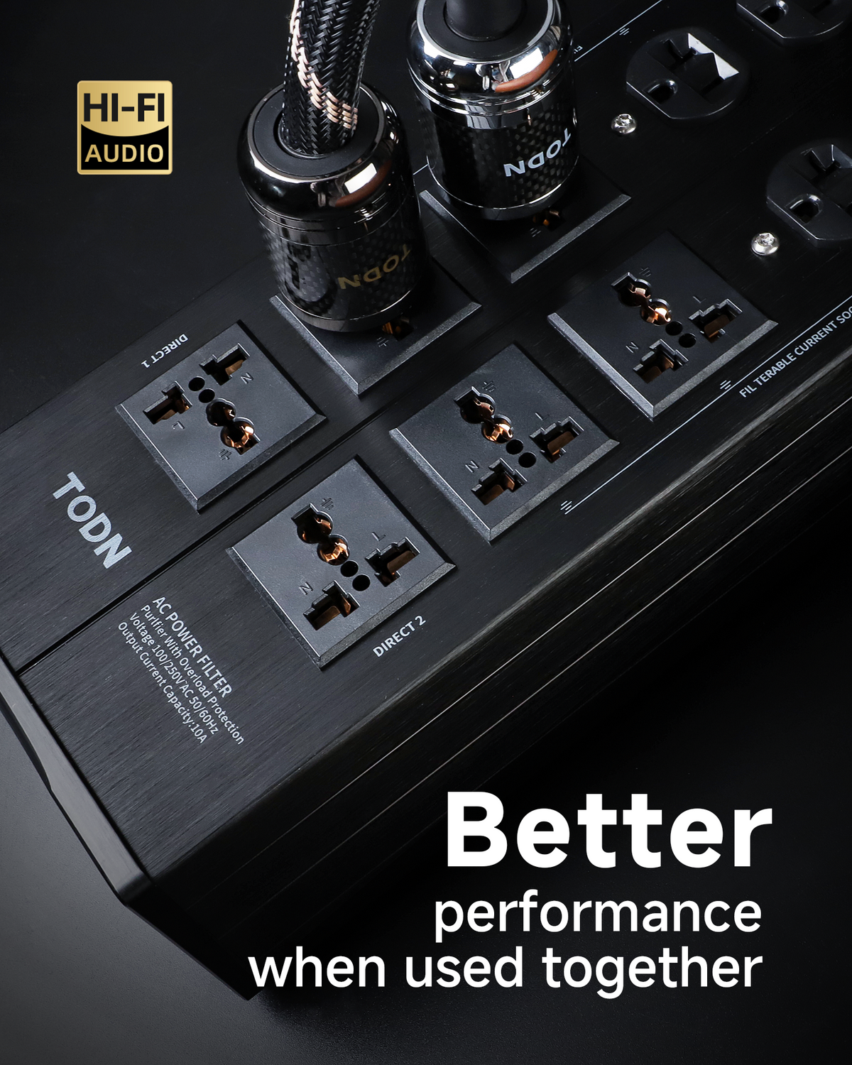 TODN Power Conditioner for Electronic Equipment - Clean up Power/Noise Reduction/Surge Protection/Improved Performance, CE-EMC/LVD Certified - N9000