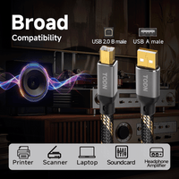 TODN HiFi USB Digital Audio Cable, USB A to B for Audiophile, O-C-C Core, DAC Cable for Computer/Sound Card/Piano/Amps