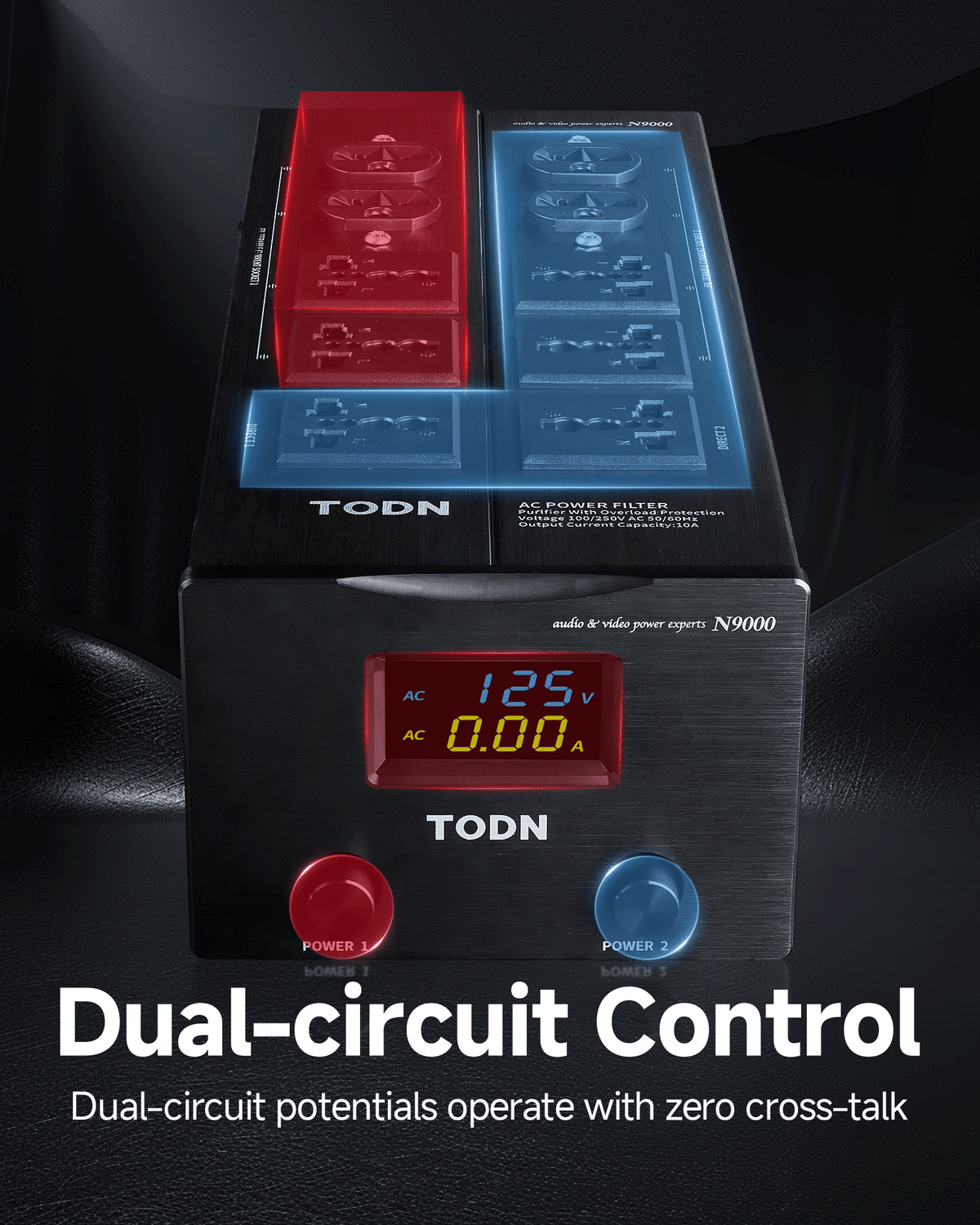 TODN Power Conditioner for Electronic Equipment - Clean up Power/Noise Reduction/Surge Protection/Improved Performance, CE-EMC/LVD Certified - N9000