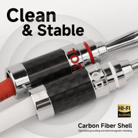 TODN Banana Plug Speaker Cable for Audiophile, Silver-Plated O-C-C Copper Core, Rhodium-Plated Banana Plug for Home Theater Amplifiers