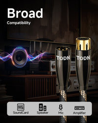 TODN Balanced XLR Mic Cable for Audiophile, OCC-Core, Dual-Shielded XLR Microphone Cord