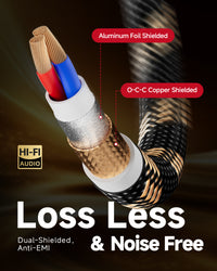 TODN A Pair Balanced XLR Cable for Audiophile, Professional XLR Mic Stereo Audio Cable with O-C-C Core, Dual Shielded for Live Sound/Studio
