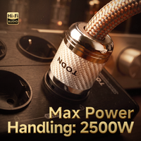 TODN HiFI Power Cable EU/US Series 7N Silver Plated OCC Conductor Audio Power Cable for Power Filters DAC Amplifier Audiophile