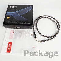 TODN 3.5mm Audio Cable for Audiophile AUX to AUX Cord with OCC Core and Dual Shielded for Car Stereo/Tablets/Portable Speakers (4.9ft/1.5m, Φ7mm)