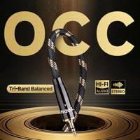 TODN 3.5mm Audio Cable for Audiophile AUX to AUX Cord with OCC Core and Dual Shielded for Car Stereo/Tablets/Portable Speakers (4.9ft/1.5m, Φ7mm)