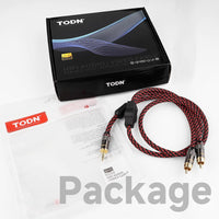 TODN 3.5mm to RCA Audio Cable for Audiophile with OFC Core, Shielded RCA to AUX Cable for Smartphone/Tablets to Speaker/Amps/Stereos (3ft/1m)