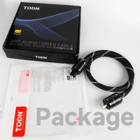 TODN Audiophile Audio Power Cable 7 AWG OFC+OCC Cores HiFi Power Cord with Carbon Fiber Shell, 24K Gold Plated US Plug, Φ17.5mm
