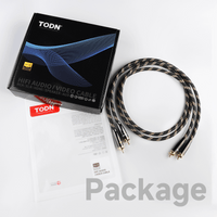 TODN Audiophile RCA Cables HiFi RCA Audio Cable with O-C-C Core, Dual Shielded for Home Stereo System (1 Pair)
