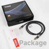 TODN Audiophile Digital Coaxial Audio Cable RCA to RCA Male Subwoofer Cable 75-Ohm SPDIF Coax with OCC-Core Dual Shielded for HiFi Systems