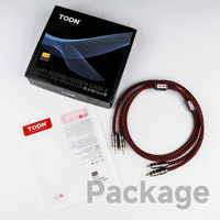 TODN RCA Cables for Audiophile 3ft HiFi Stereo Shielded RCA to RCA Audio Cable for Car, Subwoofer, 4-Core OFC, 5μ Gold Plated Plug (1 Pair)