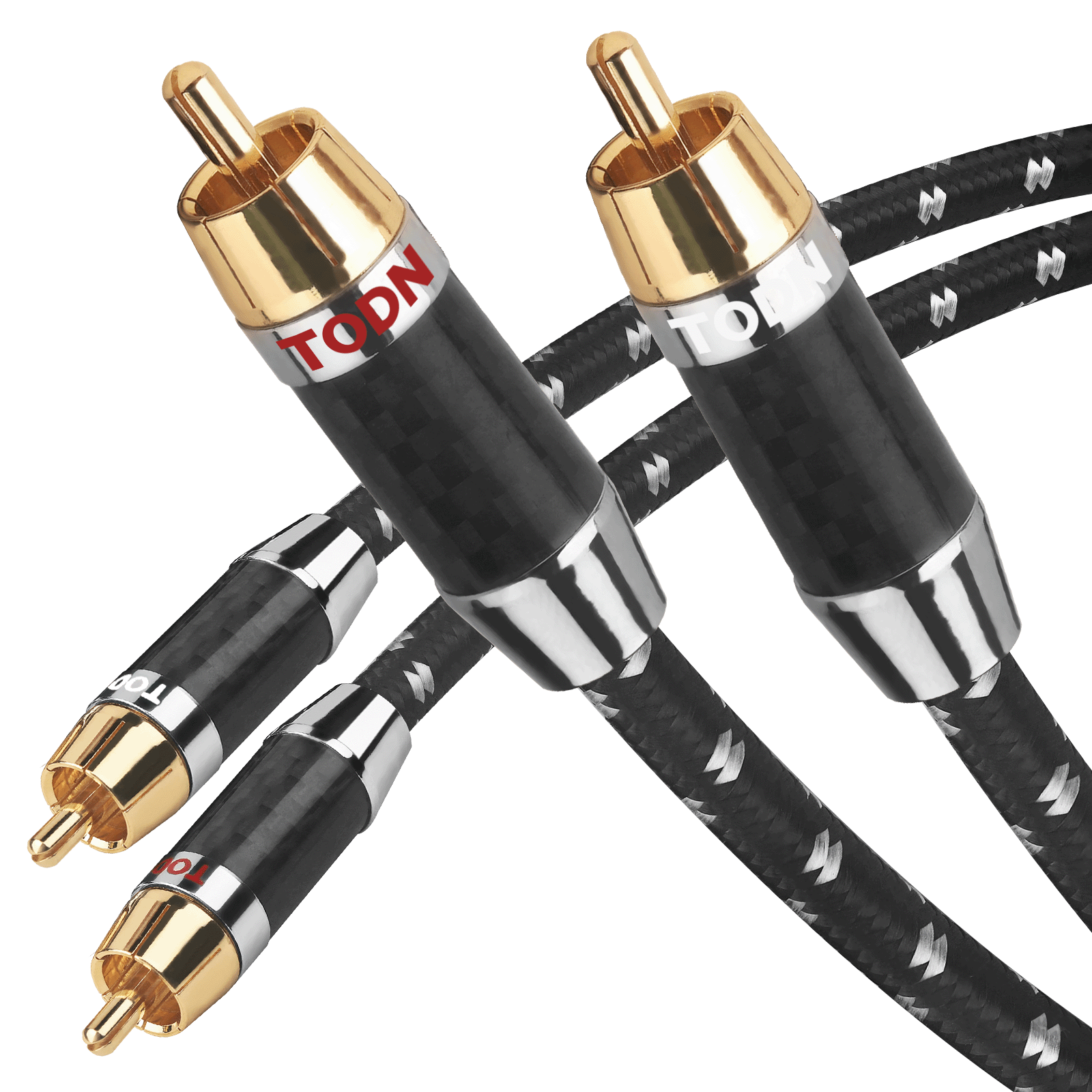 TODN RCA Cables Audiophile Male to Male Stereo Shielded HiFi OFC