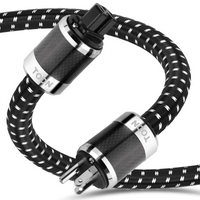 TODN HiFi Audio Power Cable for Audiophile with 7 AWG Silver-Plated OFC, Platinum-Plated 3 Prong Power Cord Plug/IEC C15, Φ17.5mm