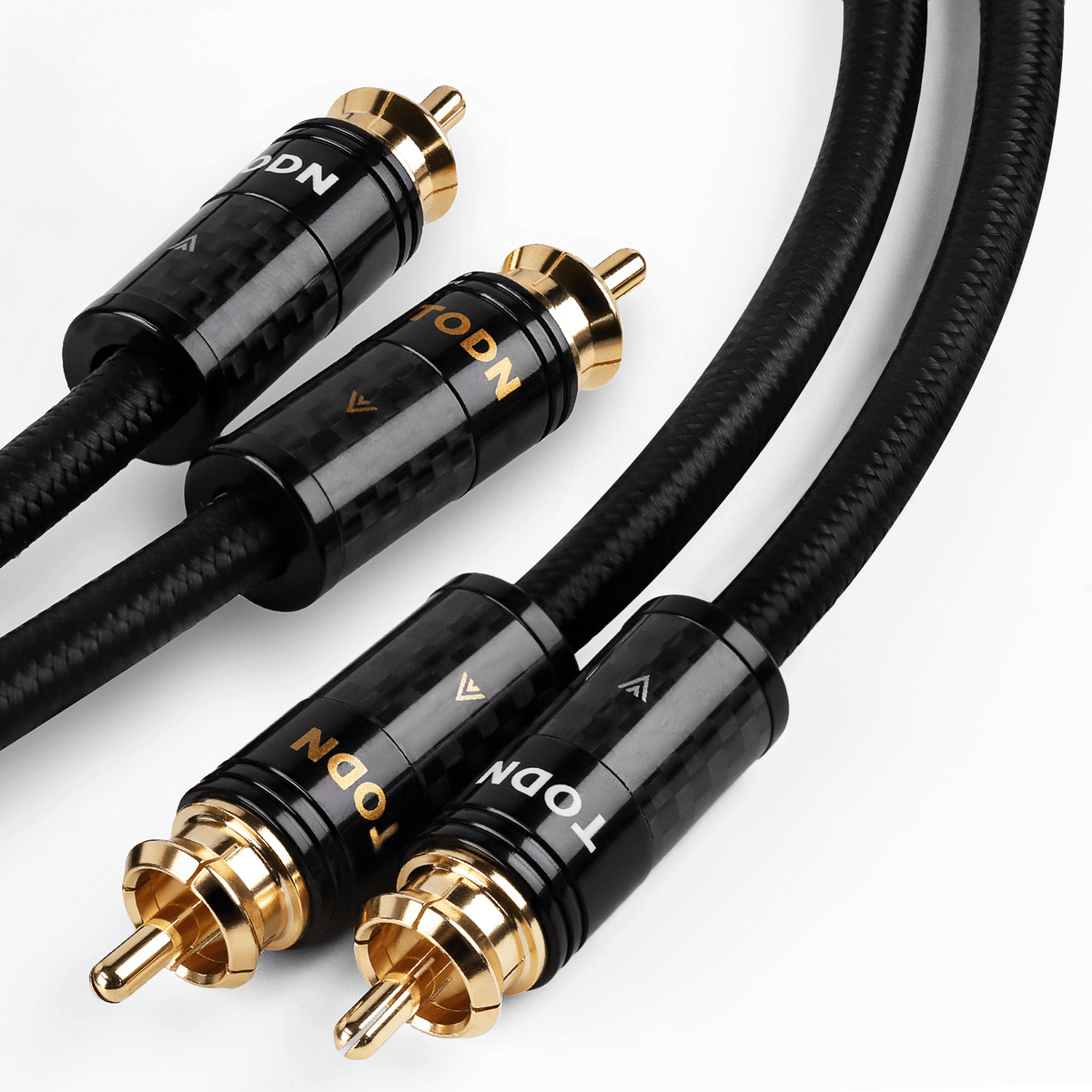 TODN Audiophile RCA Cables 3ft HiFi RCA Audio Cable Male to Male with Sliver-Plated O-C-C Core for Home Stereo System
