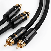 TODN Audiophile RCA Cables 3ft HiFi RCA Audio Cable Male to Male with Sliver-Plated O-C-C Core for Home Stereo System