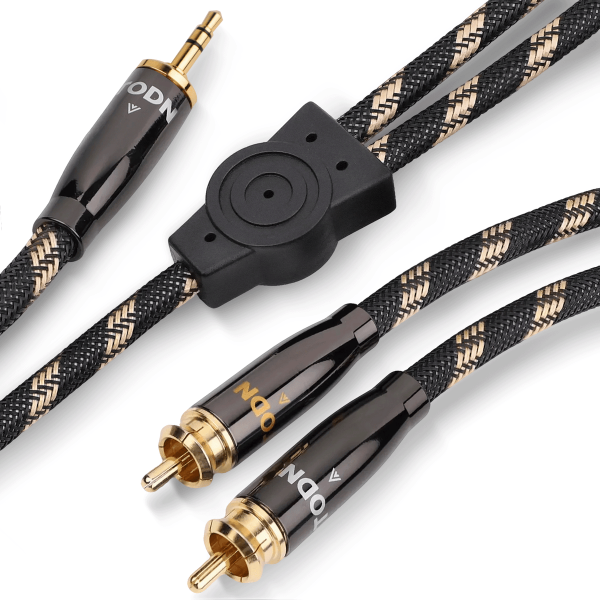 TODN RCA to 3.5mm Audio Cable for Audiophile with OCC-Core, Dual Shielded Aux to RCA Cable for Smartphone/Tablets to Speaker/Amps