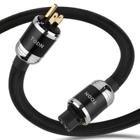 TODN HiFi Audio Power Cable for Audiophile with 7 AWG Silver-Plated OFC, Platinum-Plated 3 Prong Power Cord Plug/IEC C15, Φ17.5mm