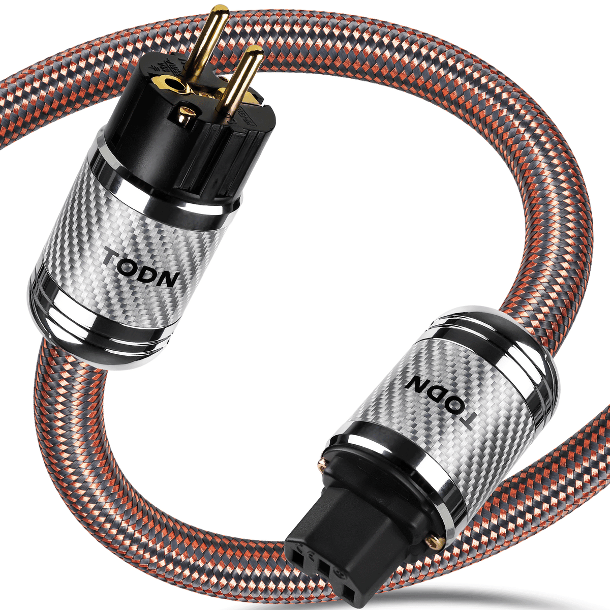 TODN HiFI Power Cable EU/US Series 7N Silver Plated OCC Conductor Audio Power Cable for Power Filters DAC Amplifier Audiophile