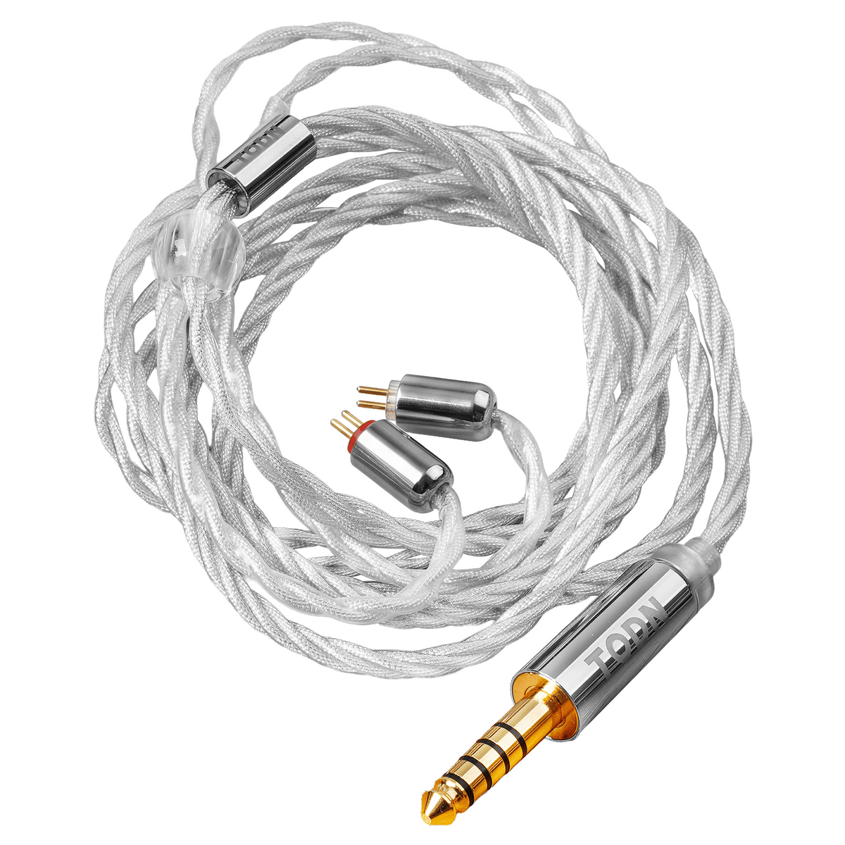 TODN Graphene-Enhanced 8-Core Silver-Plated 6N OCC IEM Cable, 192-Strand Litz Braided Audiophile Replacement Cable, 4.4mm Balanced to 0.78mm 2-Pin for In-Ear Monitors