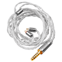 TODN Graphene-Enhanced 8-Core Silver-Plated 6N OCC IEM Cable, 192-Strand Litz Braided Audiophile Replacement Cable, 4.4mm Balanced to 0.78mm 2-Pin for In-Ear Monitors
