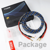 TODN HiFi Speaker Cable with Banana Plugs for Audiophile with OFC, 24K Gold-Plated Banana to Banana Plug