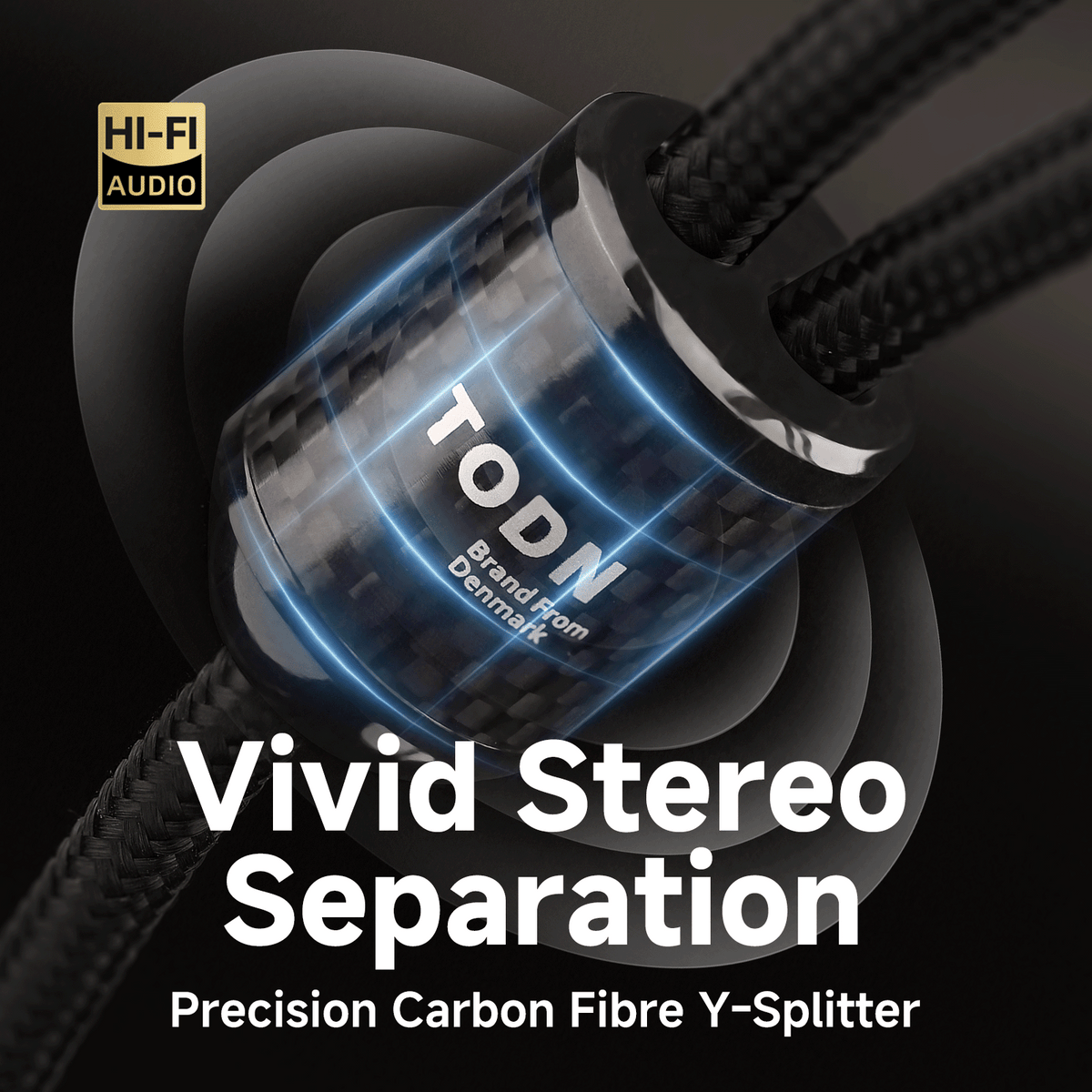 TODN HiFi 3.5mm to RCA Cable for Audiophile with Silver+OCC Core and Dual Shielded Stereo RCA AUX Cable