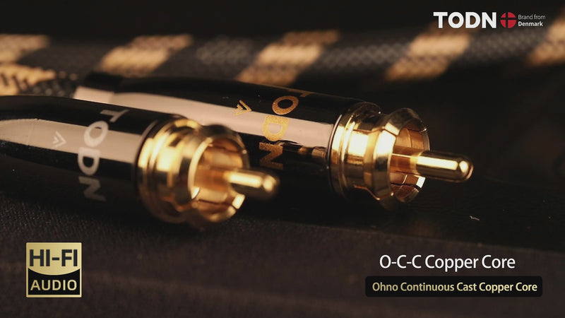 TODN Audiophile RCA Cables HiFi RCA Audio Cable with O-C-C Core, Dual